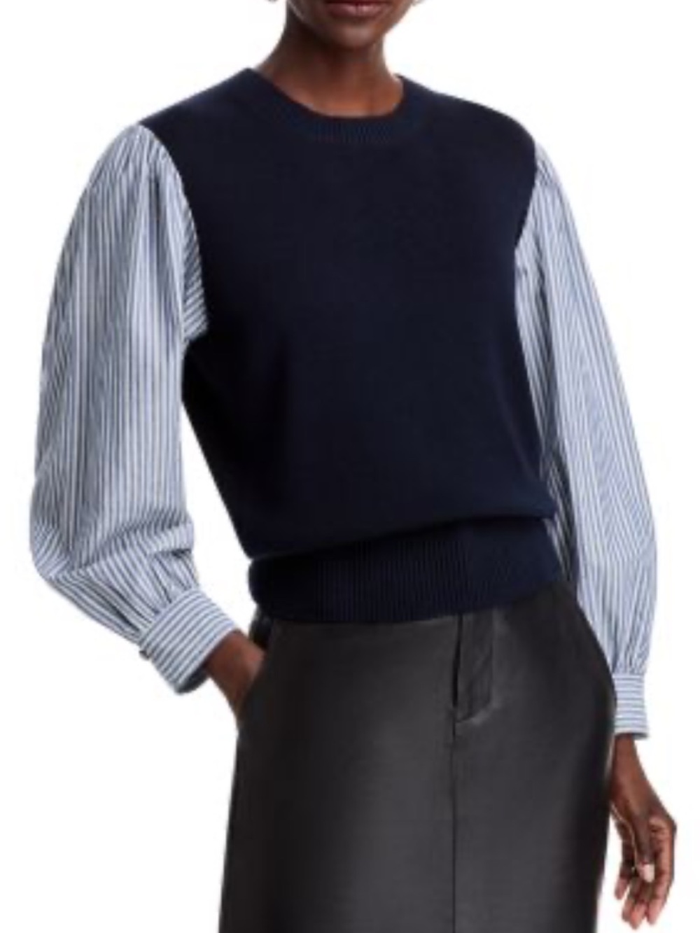 English Factory Navy Knit Top SzS